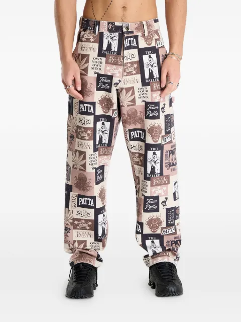 PATTA collage trousers Neutrals POCAW2540003860008084