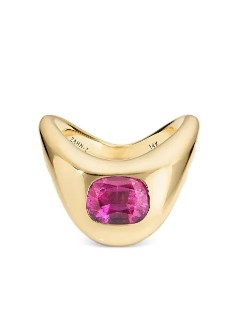 ZAHN-Z cushion pink ring Gold ZZZO025