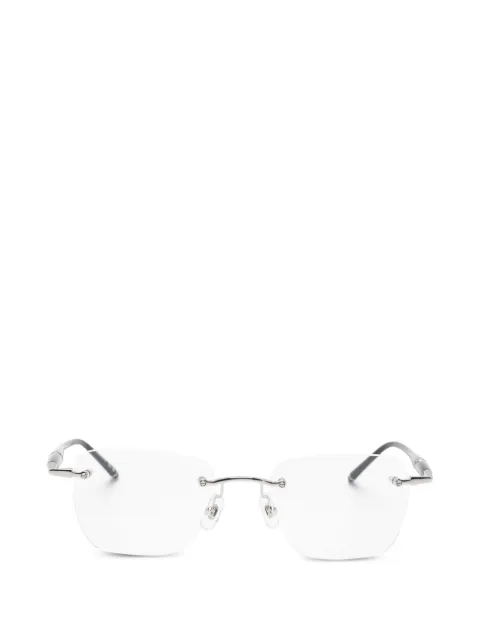 Montblanc rimless rectangle glasses Silver MB0346O