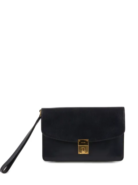 Celine Pre-Owned 1970s leather clutch bag Blue 15016303