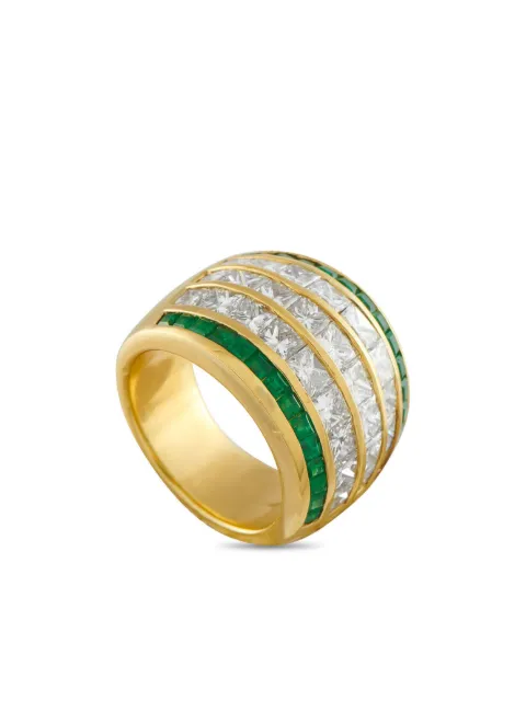 LB Exclusive diamond emerald ring Gold MF04112425