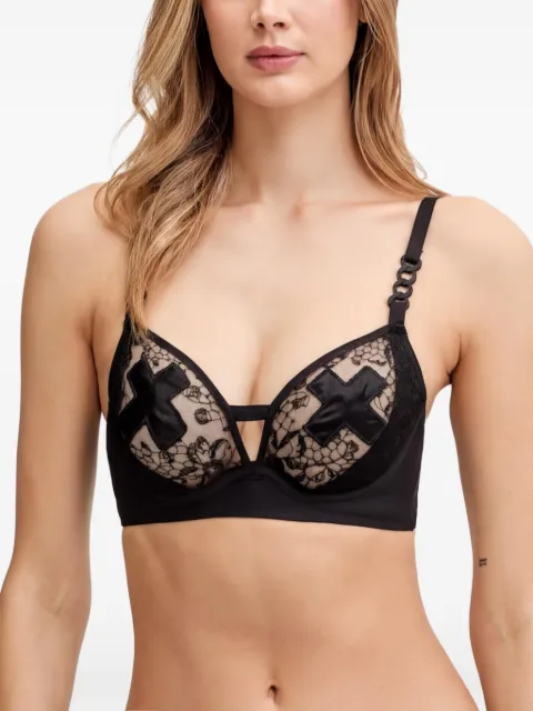 Chantelle lace panel bra Black C01PNC