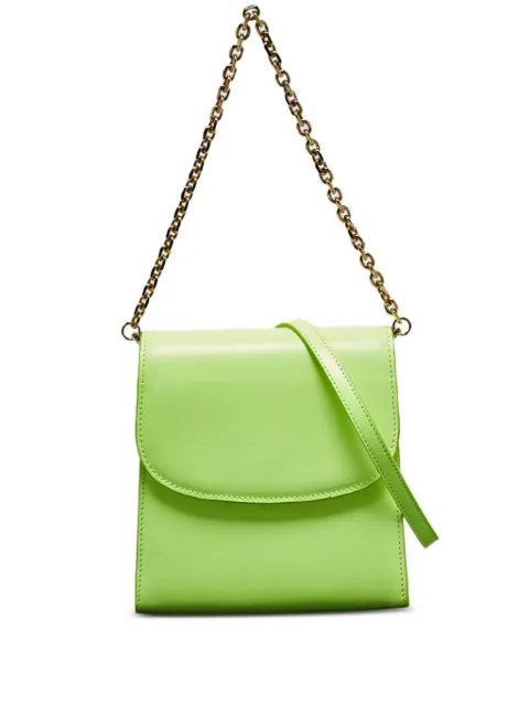 FOLKLOORE loop leather shoulder bag Green 1208759