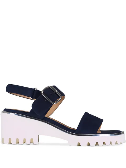 Ron White Elaria suede buckle sandals Blue ELARIAFRENCHNAVY