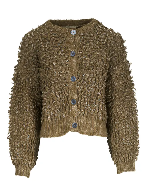 Odeeh chunky-knit cardigan Green 8233015882886