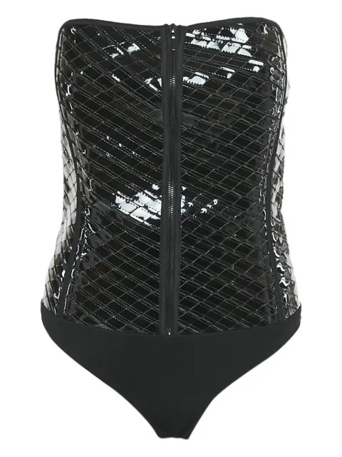 Thierry Mugler Pre-Owned strapless bodysuit Black 1205728