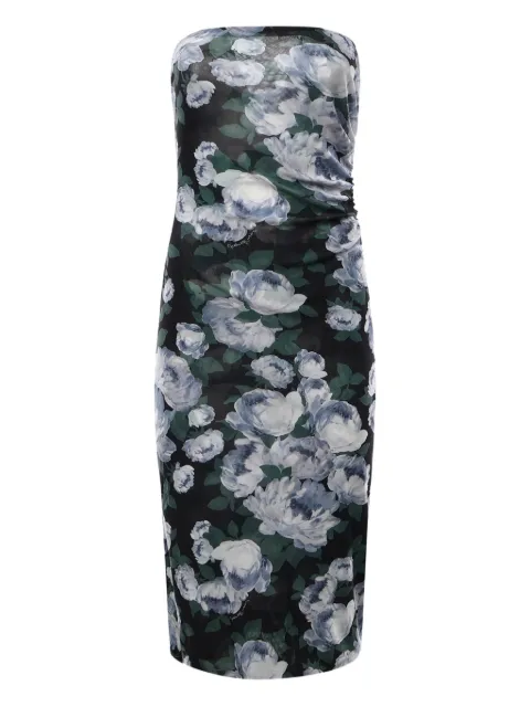 Stella McCartney floral strapless midi dress Black 6J04363SQA268485