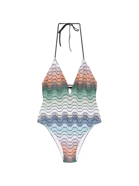 Missoni chevron-pattern swimsuit Green MC24SP00BR015D
