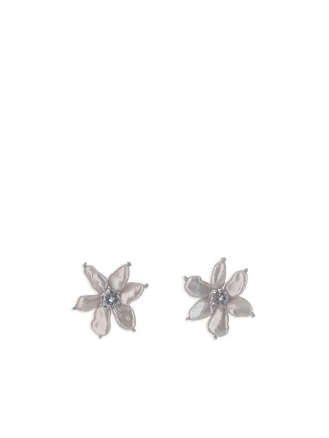 Mela flower-motif earrings White FFIOREWHITEROSEGRIGIO