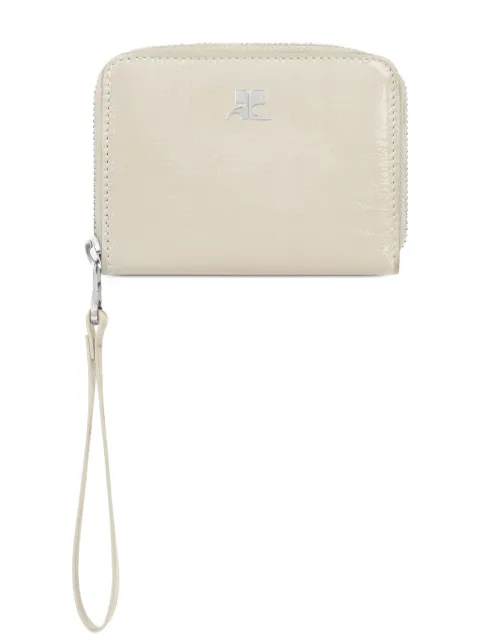 Courrèges zipped compact wallet Neutrals 126GPM037CR0043