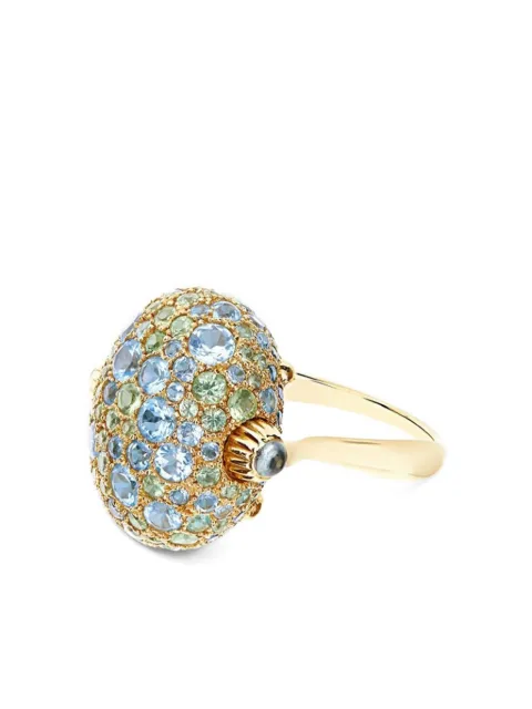 NANIS yellow gold gemstone medium Reverse ring Gold AS5584