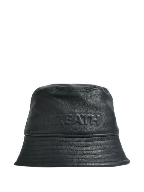 BREATH embossed-logo leather bucket hat Black BR25AWAC8003BLK
