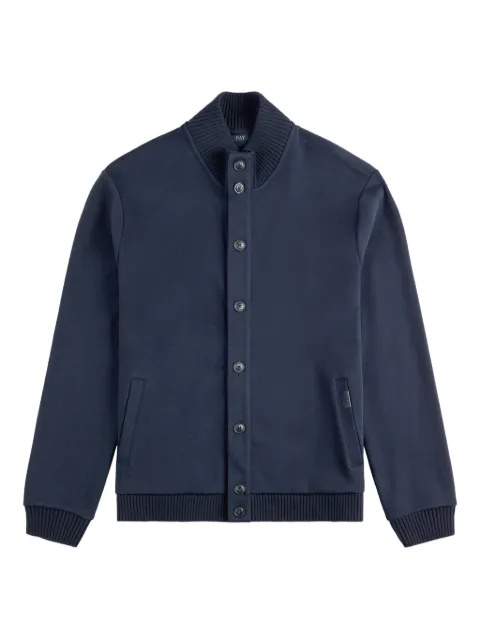 Fay cotton piqué bomber jacket Blue NJMB5522260ZHGU806