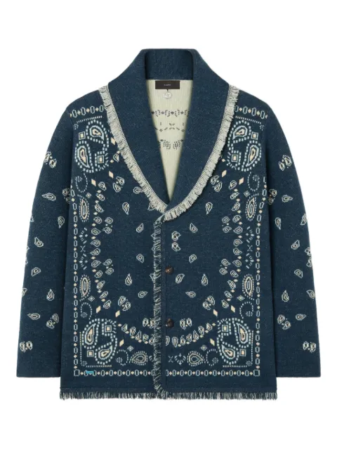 Alanui cashmere cardigan Blue LMHB039R26KNI0084684