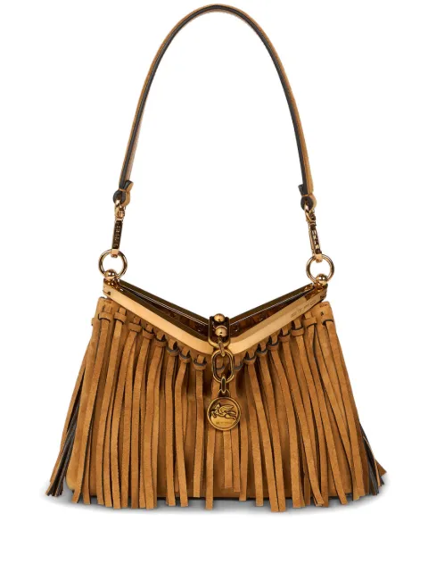 ETRO small suede Vela bag with fringing Brown WP1B0001AP418