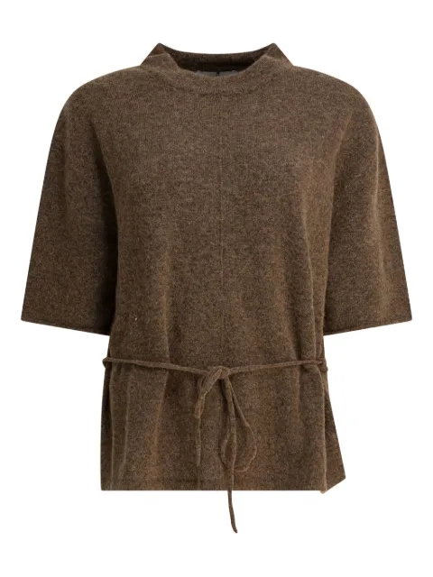 UMARMUNG belted knitted top Brown UM253APO11SEPIA