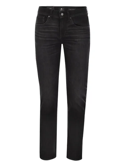 7 For All Mankind five-pockets tapered jeans Black JSMXB820DCBLACK