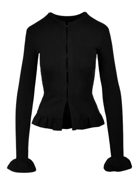 Ioana Ciolacu Daffodil peplum cardigan Black IC26BL01