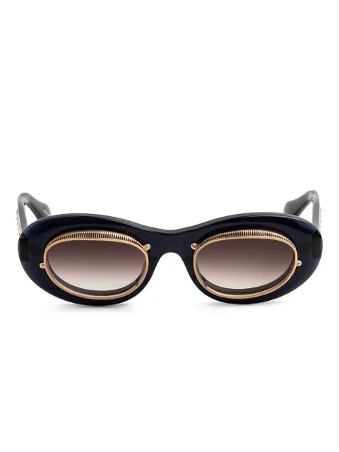Matsuda oval-frame sunglasses Blue 10604H