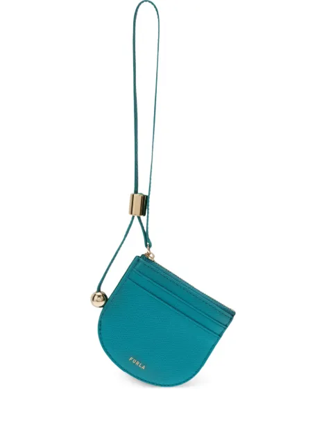 Furla Laura zip leather card case Blue WP00512ARE0001007