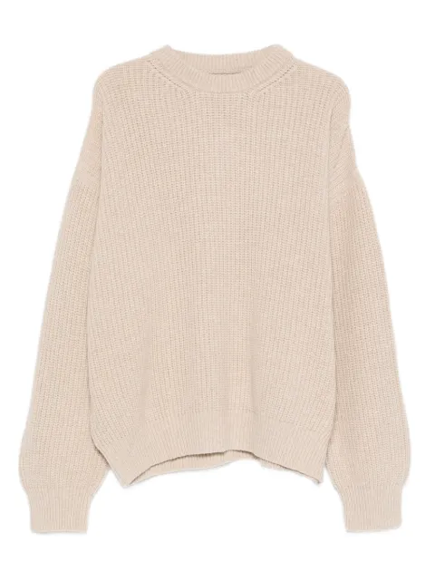 LC23 ribbed crew neck sweater Neutrals M206FW25