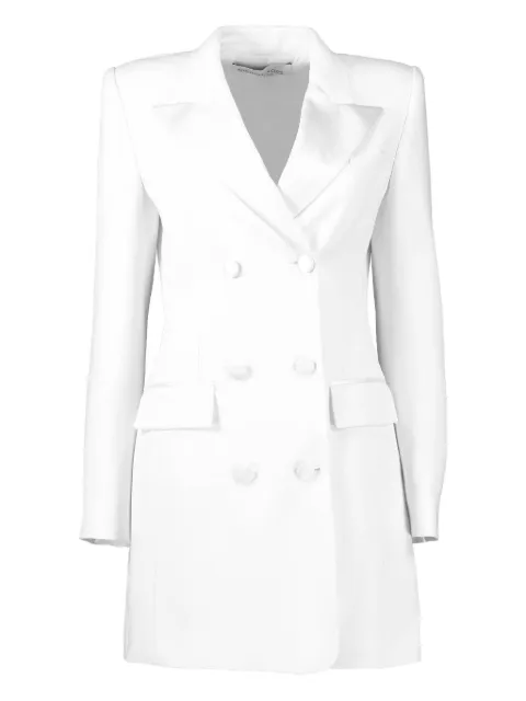 Michael Kors Collection double-breasted mini tuxedo dress Neutrals HDC4130010108