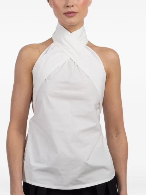 Françoise Susan tie-detail top White WOCPF201721