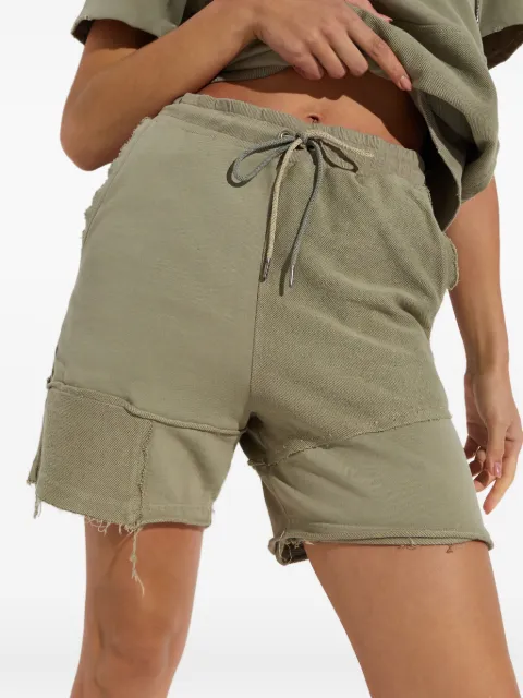 SEROYA Dax drawstring frayed shorts Green SR023933KMOSS