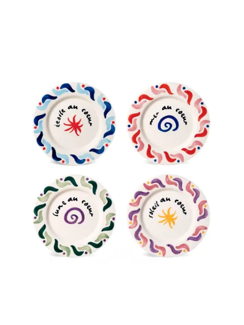 OCTAEVO Cala Secreta dessert plates (set of four) White OCACVA25