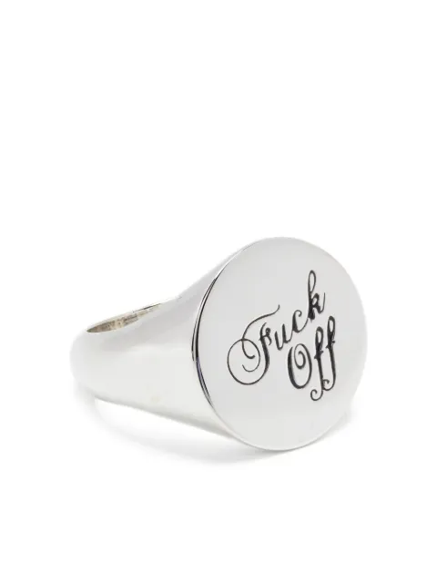 Stolen Girlfriends Club warm welcome signet ring Silver JWL24FORS1