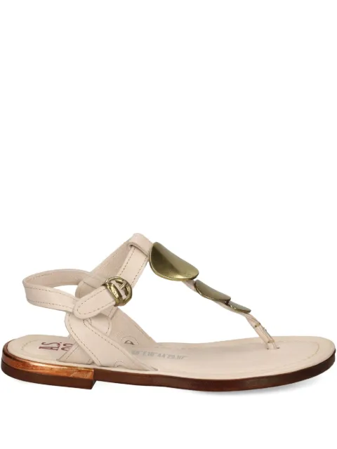 A.S.98 T-strap leather sandals Neutrals B94004