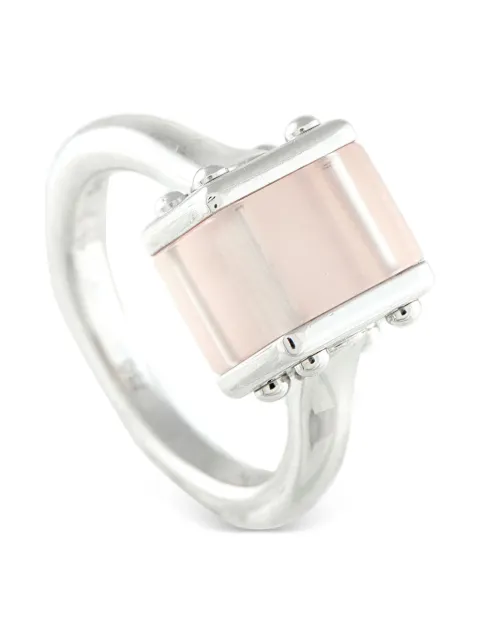 Louis Vuitton Pre-Owned 18K white gold rose quartz ring Silver LV05100925