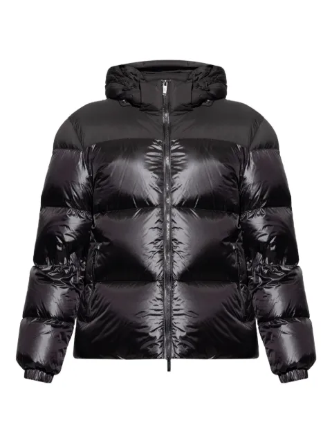 Add logo-patch padded jacket Black 12AMH120