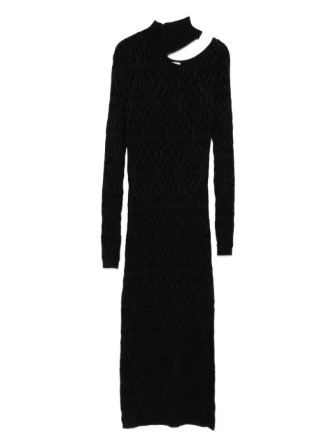 Akep knitted midi dress Black VSKD11039