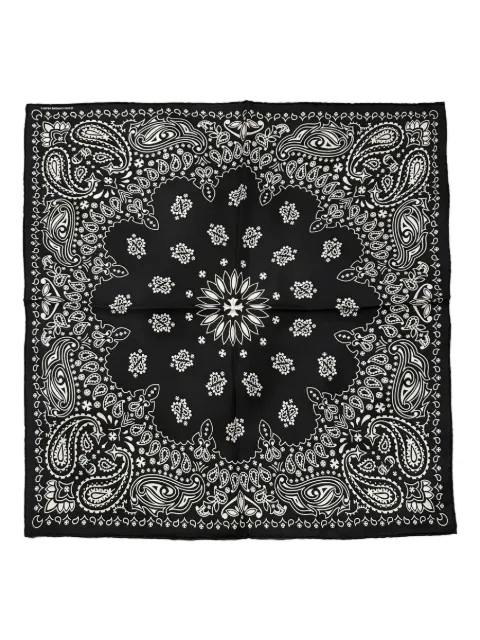 Chrome Hearts paisley floral silk scarf Black CHRM0334