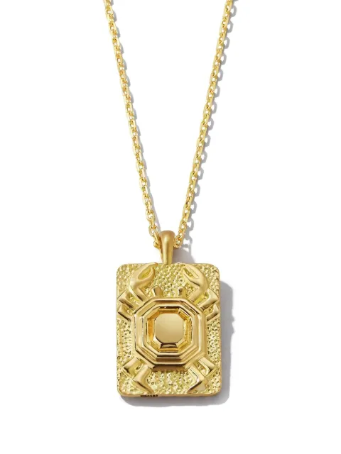 David Webb 18K yellow gold and platinum Cancer-zodiac diamond necklace Gold OM1450619N1