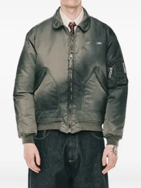 CULTURA zip-up bomber jacket Green BB002