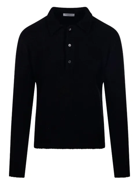 Diana Studio wool-blend polo shirt Black DW25M070024