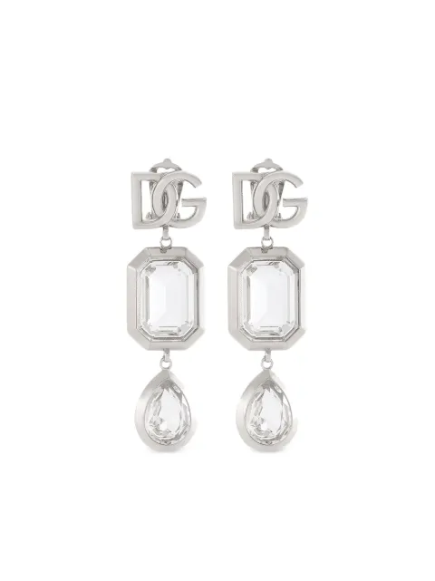 Dolce & Gabbana drop logo earrings Silver WES2X2W1111