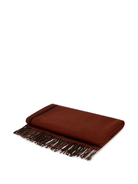ETRO HOME jacquard tartan blanket (140cm x 180cm) Brown UKCA0004AL295