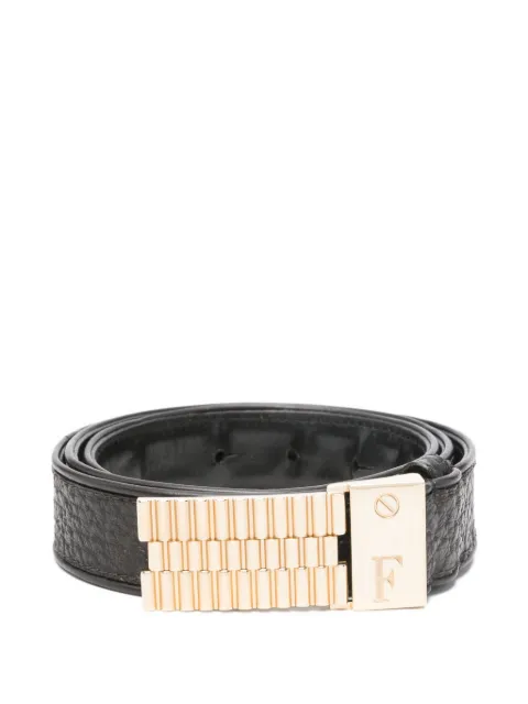 Gianfranco Ferré Pre-Owned 1990s engraved-buckle belt Brown GF150KU