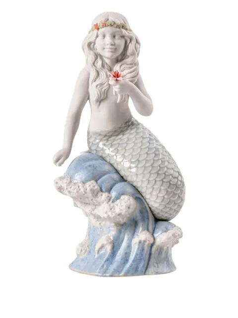 Lladró Ocean’s Little Mermaid scaled sculpture (23cm x 13cm) White 01008998