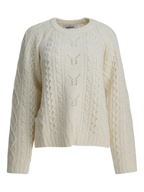 SANDBEIGE cable-knit knitwear Neutrals SBC3NT03AC