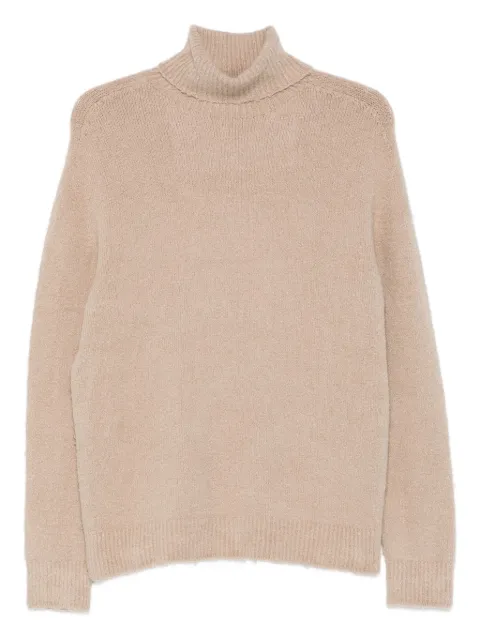 original vintage style turtleneck sweater Neutrals ARAN