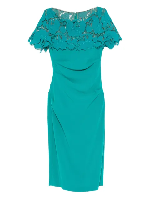 Talbot Runhof lace-panel dress Blue OS078801OV10