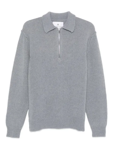 SEVEN GAUGE zip-up polo-collar sweater Grey PUL008722088