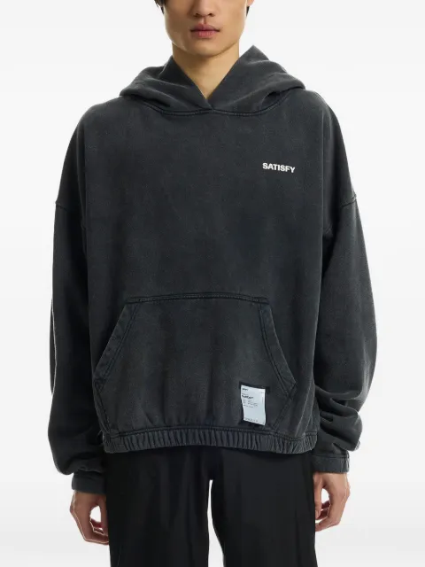 Satisfy logo-detail hooded sweatshirt Grey 11046