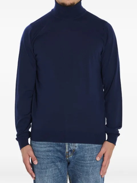 John Smedley Cherwell ribbed turtleneck sweater Blue CHERWELL