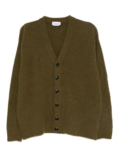 AMISH mélange cardigan Green AMU059CN34XXXX