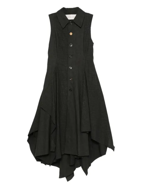 A Tentative Atelier asymmetric midi dress Black A2526754